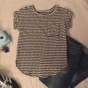 Merona Striped Roll Sleeve T shirt